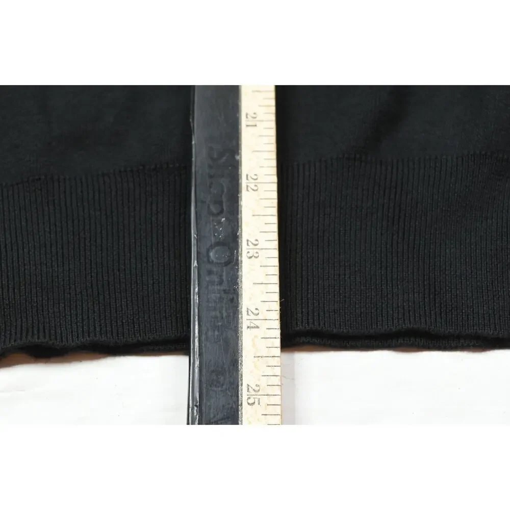 Polo Ralph Lauren Sweater Mens Medium Black Pima Cotton V-Neck Long Sleeve
